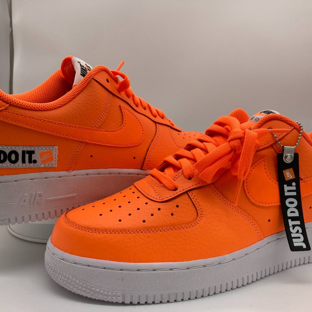 Nike Air Force 1 Low (Just Do It) Bq5360-800 Total Orange/Black/White Us 11.5